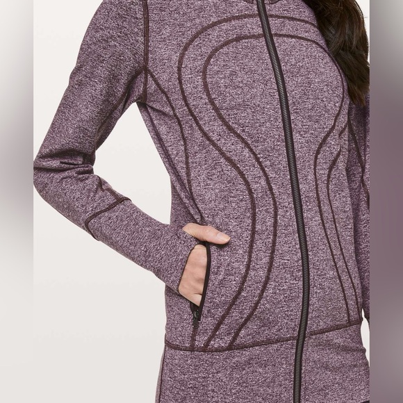 Lululemon Stride Jacket II Heathered Black Cherry size 4 - Picture 2 of 14